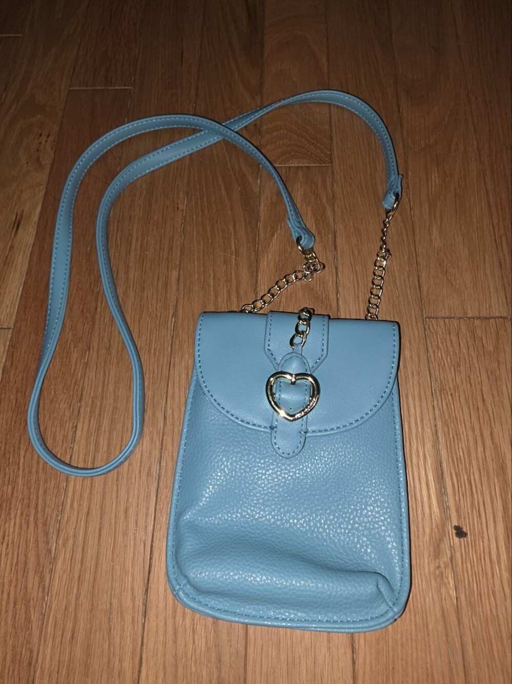 FAB JUICY COUTURE Mini Crossbody Cardholder On Sidew/ Gold & blue bag VACATION